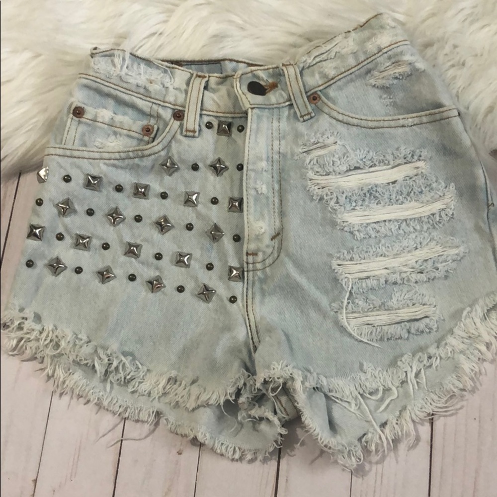 Levi’s Vintage up-cycles Levi studded shorts 3